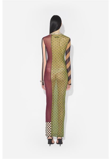 abito lungo patchwork donna multicolor JEAN PAUL GAULTIER | 26/01-W-DR115-M015P90